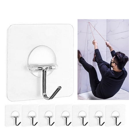 

XINKAIRUN Strong Transparent Suction Cup Sucker Wall Hooks Hanger for Kitchen Bathroom 8pc(Buy 2 Get 3) White