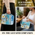 thumbnail image 5 of Xixirimido Bible Cover Case for Women Men, Large Bible Bag Bible Study Supplies Accessories Quilted Bible Carrying Cases with Handle Christian Gift, Sea Turtle Plumeria Blue Pattern, 5 of 7