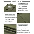 thumbnail image 3 of COOFANDY Mens Sage Linen Shirt Short Sleeve Button Down Shirts Summer Beach Dress Shirt, 3 of 19
