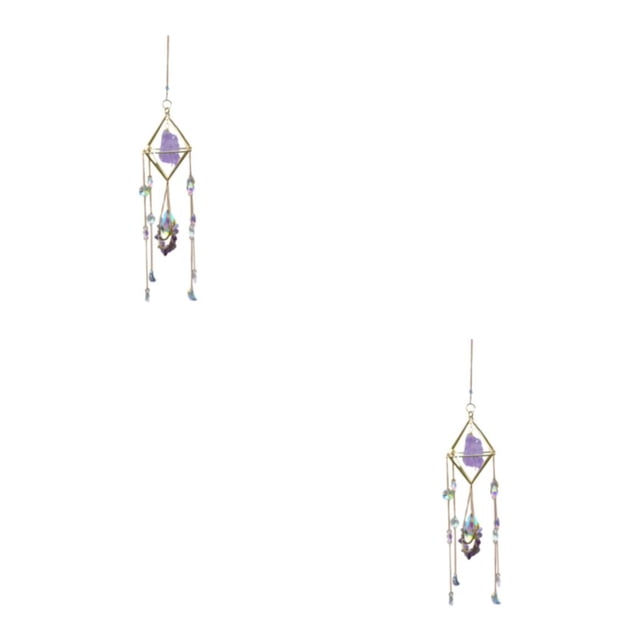 Advancent Crystal Suncatcher Colgante Rainbow Maker con marco de metal Decoración Wind Chime Adornos Ventana Interior Árbol de Navidad Type8 NO8
