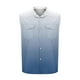thumbnail image 4 of Camiseta sin mangas con cuello vuelto para hombre, estilo informal, a la moda, con estampado degradado, cuello vuelto, sin mangas, bolsillos, deportiva, de poliéster, 4 of 5