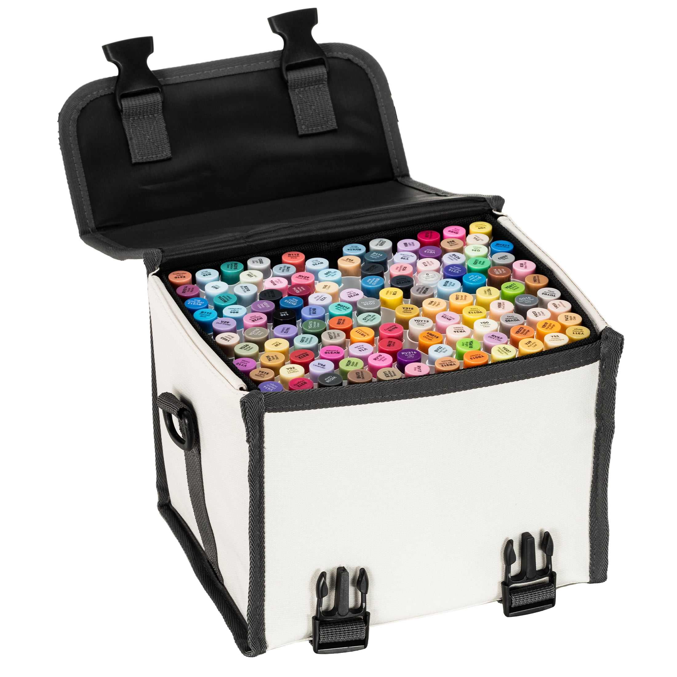 Ohuhu 120 Unique Colors Brush-and-Fine Dual Tips Alcohol-Based Markers+ 1 Colorless Blender for Adults Coloring, Highlighter Sketch Markers