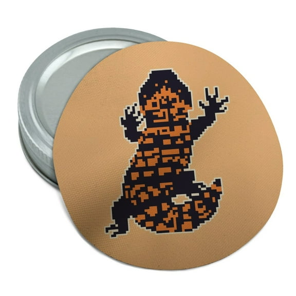 Gila Monster Pixel Lizard Round Rubber Non-Slip Jar Gripper Lid Opener