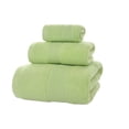 thumbnail image 2 of Juego de toallas de algodón extragrande de 3 piezas con toalla facial, de manos y de baño, multicolor, suave, altamente absorbente, de secado rápido, ligero y portátil., 2 of 6