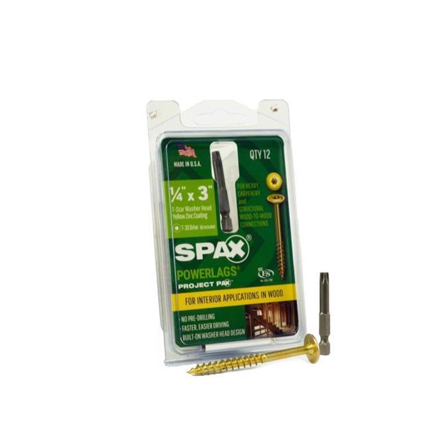 Tornillos de construcción SPAX PowerLags con cabezal de arandela de 1/4 x 7,5 cm