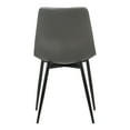 thumbnail image 2 of Monte Contemporary Dining Chair in Charcoal Fabric with Black Metal Legs, 2 of 11