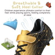 Kids Firm Ground Soccer Cleats Boys Girls Athletic Outdoor Football Shoes