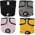thumbnail image 1 of Couches Lavables pour Chiens (Lot de 4) Couches Réutilisables pour Grandes et Petites Chiens, 1 of 7