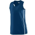 thumbnail image 5 of Augusta Sportswear S Womens WINNING STREAK RACERBACK JERSEY Navy/White 1182, 5 of 5