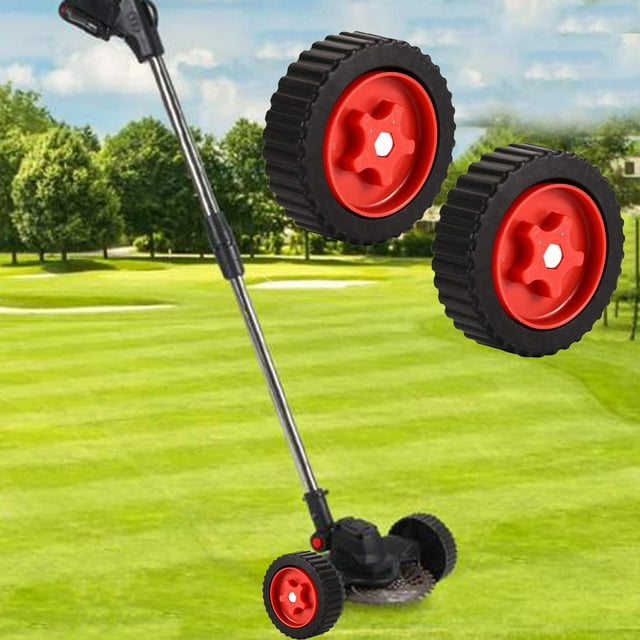 Colaxi Roues Auxiliaires de Tondeuse Outil de Jardinage Accessoires Multifonctions Roues de Support de Tondeuse 5 Pouces Remplacement pour la Maison Rouge