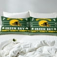 thumbnail image 4 of Erosebridal Sports Themed Sheet Set,American Football Bed Sheets Set King Size Youth Adults,Football Fans Sheets,Sports Game Flat Fitted Sheet with 2 Pillowcases Deep Pockets(Green Bay), 4 of 6