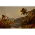 thumbnail image 2 of Jasper Francis Cropsey 14x11 Gold Ornate Wood Frame and Double Matted Museum Art Print Titled - Hudson River Landscape, 2 of 4