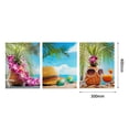 thumbnail image 5 of Póster impreso de 3 piezas de arte de pared, obra de arte de paisaje marino de piña, impresiones de imágenes para dormitorio, sofá, fondo, oficina, sa, 5 of 5