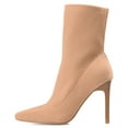 thumbnail image 2 of Journee Womens Elissa Pull On Stacked Heel Booties, 2 of 8
