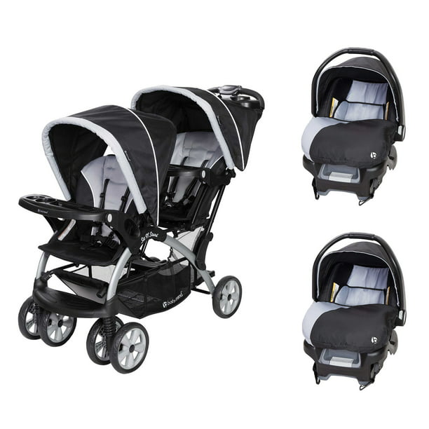 Baby Trend Sit N Stand Tandem Stroller, Double Strollers With Infant Car Seats For Twins