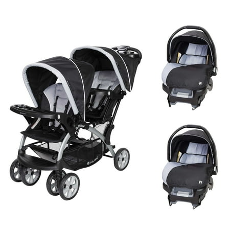 Orbit Infant Travel System - Baby Trend Sit N Stand Tandem Stroller + Car Seats (2) Travel System, Stormy
