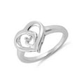 thumbnail image 3 of Mooneye 925 Sterling Silver Mother Daughter Women Love Heart Ring, 3 of 4