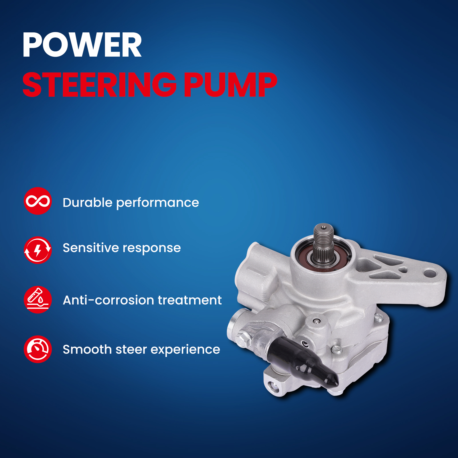 MOCA AUTOPARTS Power Steering Pump Fit for 2001-2005 Acura EL 1.7L & 2001-2005 Honda Civic 1.7L