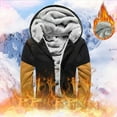 thumbnail image 5 of BadyminCSL Men Plus Size Sherpa Lined Fleece Hoodie Jacket Zipper Hooded Winter Fuzzy Sherpa Lined Camouflage Jackets, 5 of 6