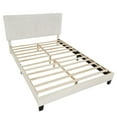 thumbnail image 3 of Roundhill Furniture Findlay Plush 3D Upholstered Platform Bed in White Dove, Queen, 3 of 10