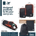 thumbnail image 6 of Compression Packing Cubes for Travel-Luggage and Backpack Organizer Packaging Cubes for Clothes (Grey and Orange, 6Piece), 6 of 9