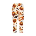 thumbnail image 6 of NSLGXD Womens Cropped Leggings Halloween Pumpkin & Bat Print No Front Seam Slim Fit Workout Yoga Capris S-3XL, 6 of 6