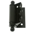 thumbnail image 2 of Idh by St. Simons 80320-019 Solid Brass Half Surface Adjustable Spring Screen Door Hinges with Ball Finials, Matte Black, 2 of 2