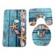thumbnail image 1 of ABPHQTO Estrella de mar de caracol mediterráneo Juego de alfombras de baño de 3 piezas Alfombra de baño Alfombra de contorno y tapa de inodoro, 1 of 2