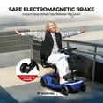 thumbnail image 6 of 4-Wheel Foldable Mobility Scooter, SYNGAR 24V/12AH All-terrain Electric Scooter with Updated Removable Battery, Easy Assembly, Ideal for Seniors & Adults, Blue, 6 of 13