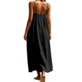 thumbnail image 5 of Puliio Summer Dresses for Women V Neck Spaghetti Strap Loose Flowy Casual Beach Vacation Sundress, 5 of 9