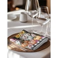 thumbnail image 6 of Colorful Gnomes Fall Cloth Napkins Set of 8 Reusable Dinner Napkins, Pumpkins Thanksgiving Botanical Floral Cocktail Napkin Washable Table Napkins for Wedding/Holiday Party/Baby Shower 20"x20", 6 of 7