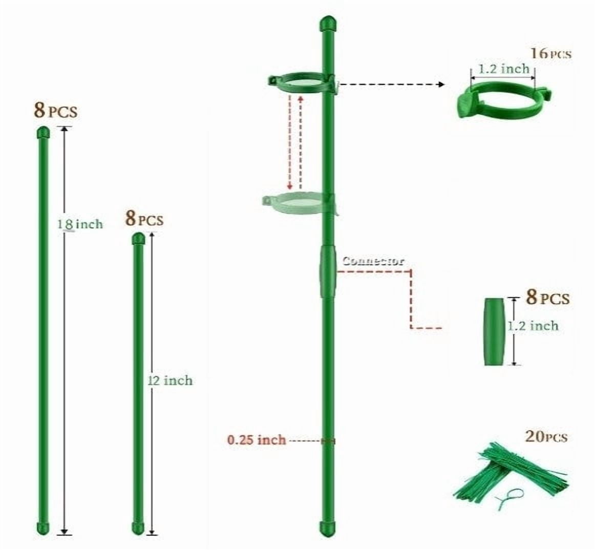 Backyard Expressions Multi-Size Garden Support Stakes, 16-Pack