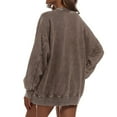thumbnail image 5 of Ediodpoh Oversized Washed Pullover Hoodies for Women Loose Fit Baggy Basic Long Sleeve Sweatshirt Coffee XL, 5 of 5