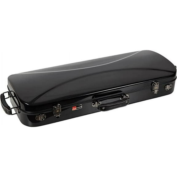 Crossrock Fiberglass Double Case for Two Full-Size Violins with TSA Lock