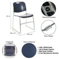 thumbnail image 2 of Hampden Furnishings Naomi Collection Premium Sled Base Stack Chair, Navy Blue, 2 Pack, 2 of 6