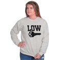 thumbnail image 4 of Low Key Nerd Sarcastic Pun Funny Geek Unisex Plus Fleece Graphic Sweatshirt Brisco Brands 3X, 4 of 5