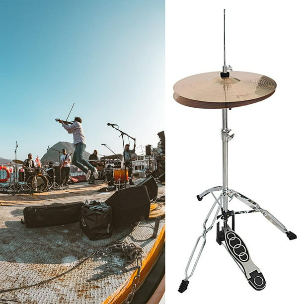 medio reposo Poner Glarry Professional Pedal Control Style Drum High Hat Cymbal Stand with Ped  - Walmart.com