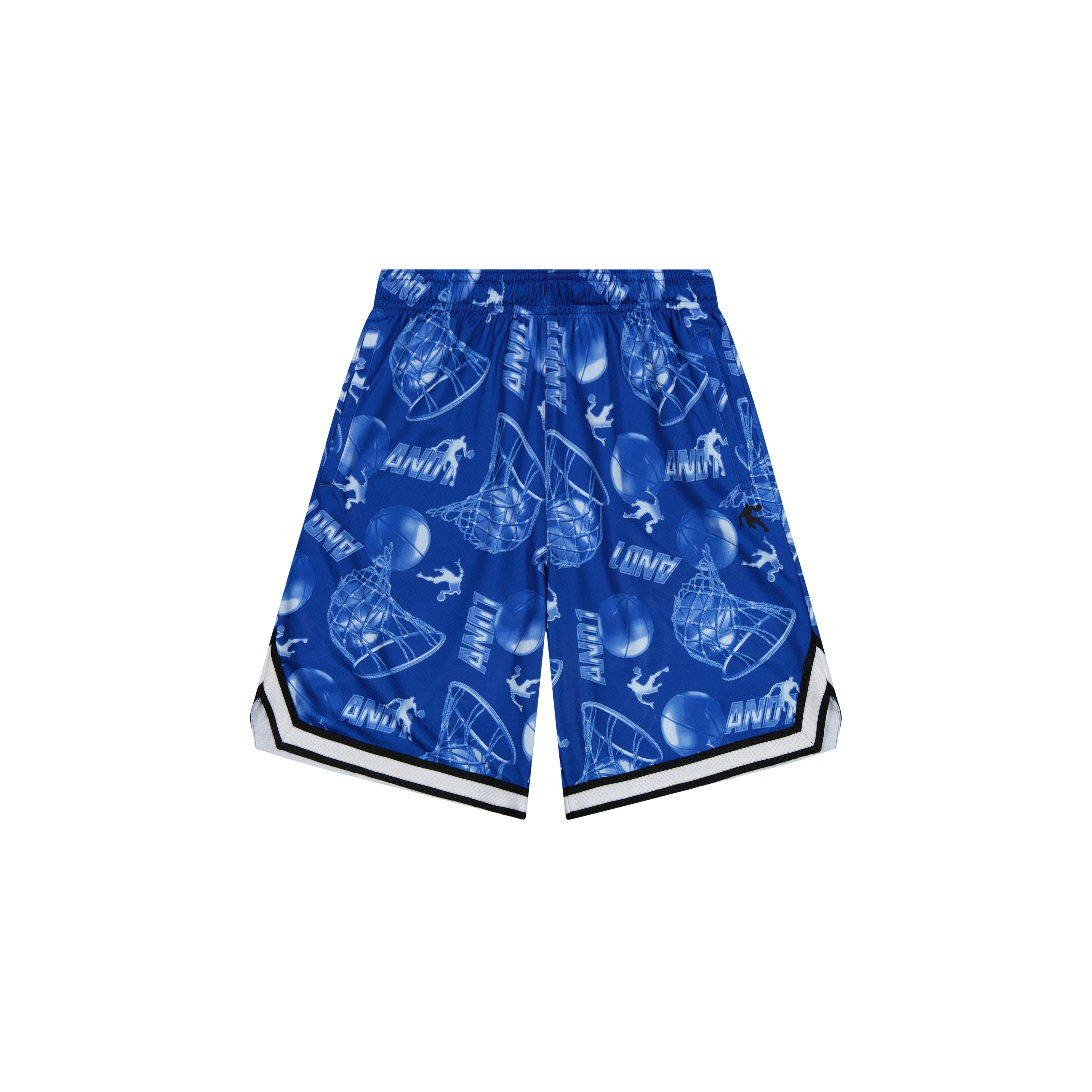 AND1 Boy's Athletic Platinum Short, 7" Inseam, Sizes 4-18