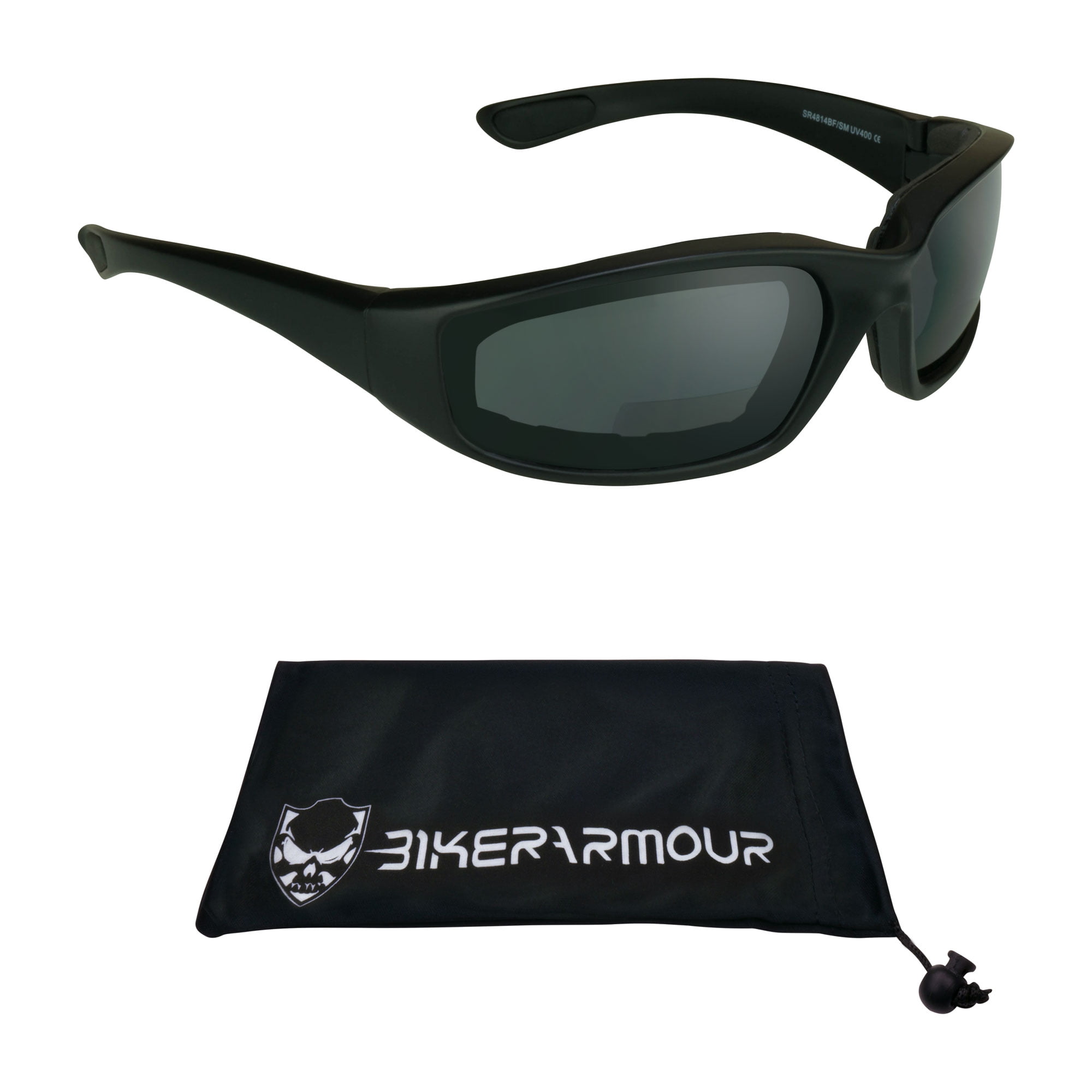 Clear Bifocal Motorcycle Sunglasses Wraparound Shatterproof  UV400 Biker Glasses 