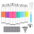 thumbnail image 1 of Botellas de agua de vidrio Zukro 530 ml con tapa de acero inoxidable, juego de 6, 1 of 9