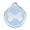 Blue, variant on Red Dingo Stainless Steel Enamel Bone Personalized Engraved Pet ID Tag, Dark Blue, Medium