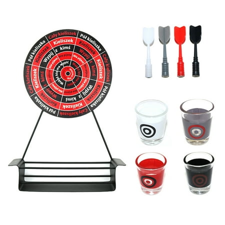 

Mini Darts Glass Set Magnetic Drinking Game Wineware with Cup Iron Frame Wine Glass for Bar Party Game