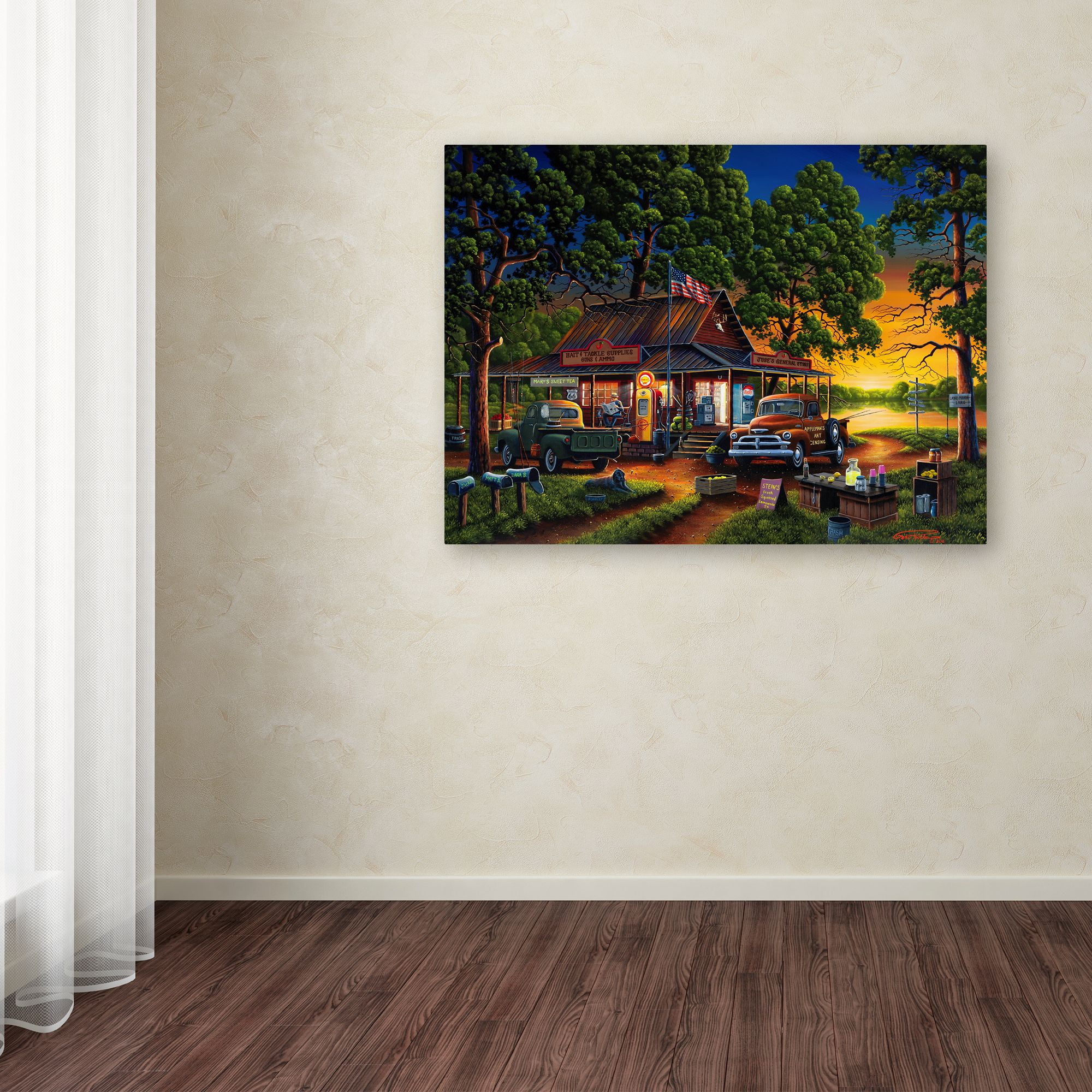 Trademark Fine Art 'Joses Country Store' Canvas Art by Geno Peoples