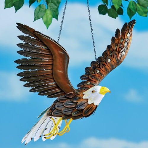 Hanging Metal Eagle Garden Statue Décor
