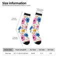 thumbnail image 2 of Daiia Rose Flowers Print Crew Socks – Soft Breathable Long Socks for Men & Women, Moisture-Wicking & Comfortable Daily Wear Socks, One-Size Fits Most (US 5-11), 2 of 6