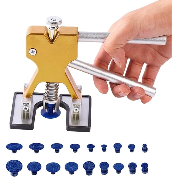 Auto Body Dent Repair Kit Car Dent Puller with 18pcs Pull Tabs Auto Body Dent Removal Deep Dent Remover Tool for Car & Ding Hail Dent(Color:as Shown)