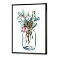 thumbnail image 3 of Designart 'Merry Christmas Bouquet In Transparant Jar' Traditional Framed Canvas Wall Art Print, 3 of 5