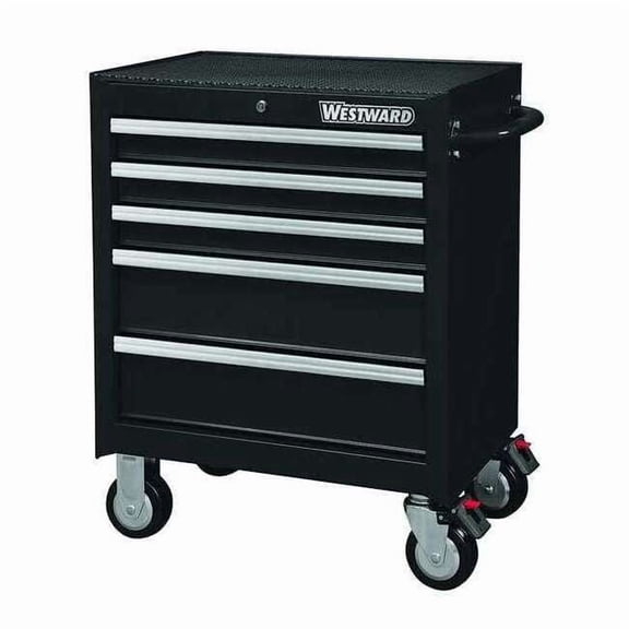 Westward Rolling Tool Cabinet, Black,Heavy Duty 32H895