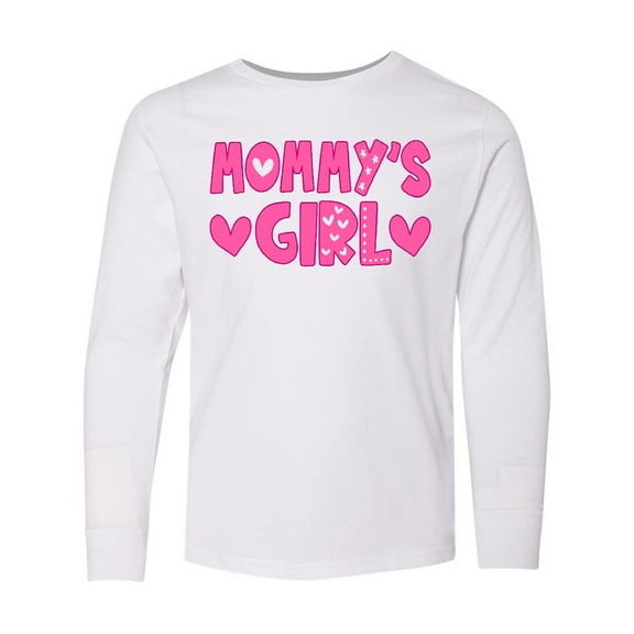Inktastic Mommy's Girl Gift Long Sleeve Youth T-Shirt
