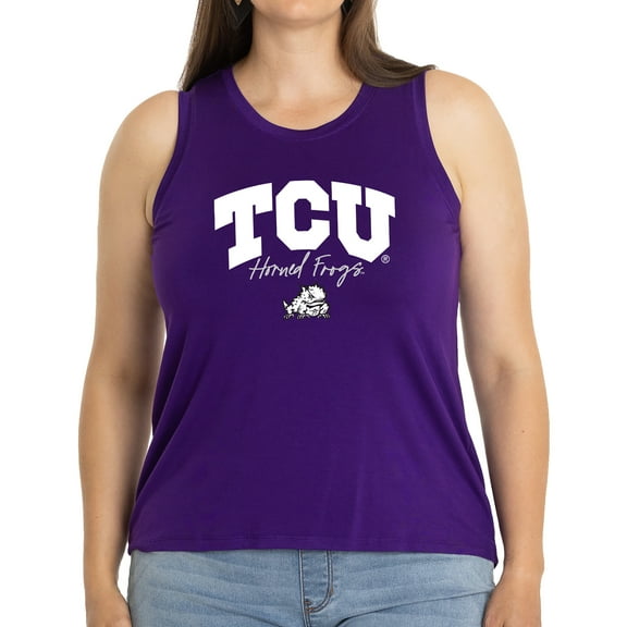 Women's Purple TCU Horned Frogs Hannah High Neck Tank Top